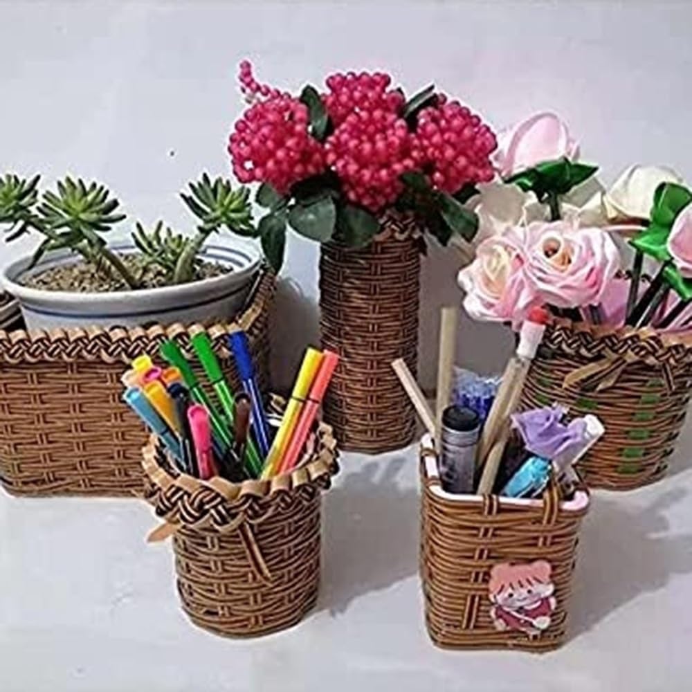 Materiale di Riparazione in Vimini da 213 piedi/65 m, Kit di Riparazione in Rattan PE 8 mm Tessitura in Vimini Piatto for Sedia da Giardino Divano Cestino Fai da Te, 500 g/Pacco(Zebra)