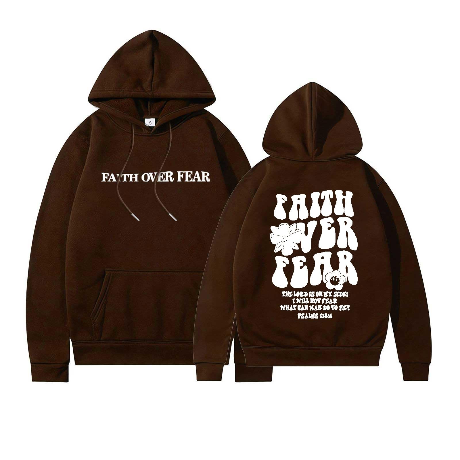 Hoodies For Womens Fall Fashion 2023,Faith Over Fear Letter Print Crewneck Pullover Comfy Fall/Winter Tops Outfits