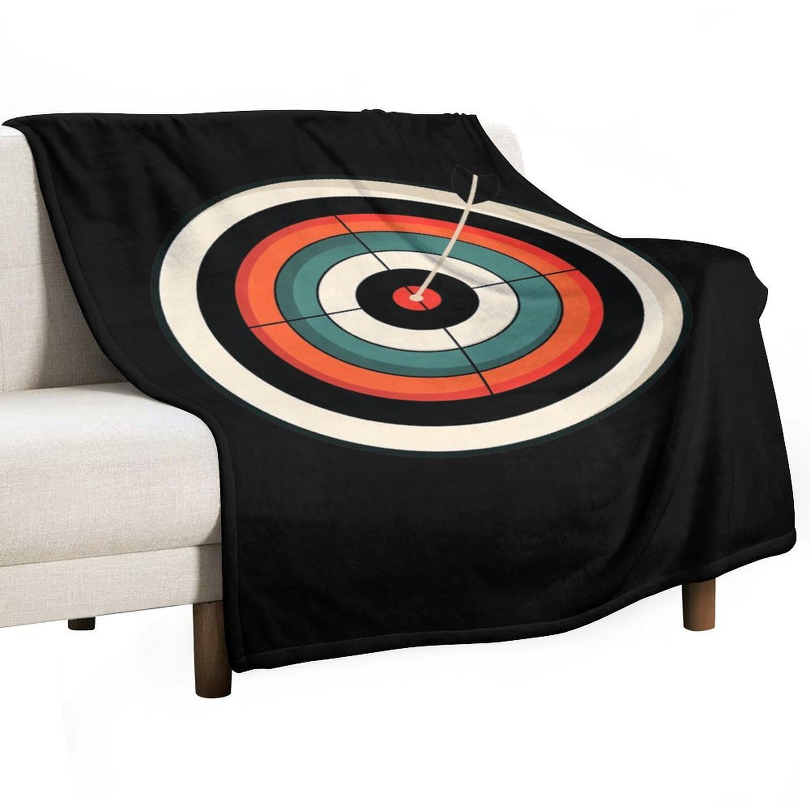 Cgsbngha Style Bullseyes Target Bulls Eyes Flannel Fleece Blanket Lightweight Soft Throw Blankets For Sofa Couch Bed Chair