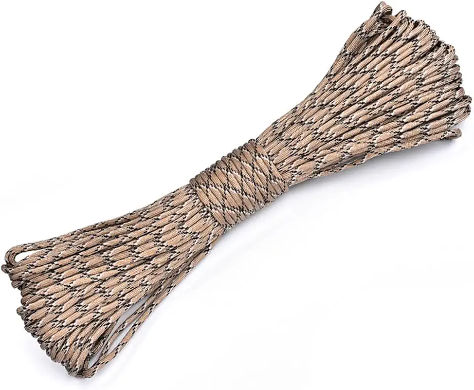 Corda para guarda-chuva Corda trançada Corda de nylon Jungle Escape Outdoor Rescue Wind Rope Clothesline (Camuflagem, 31 metros)