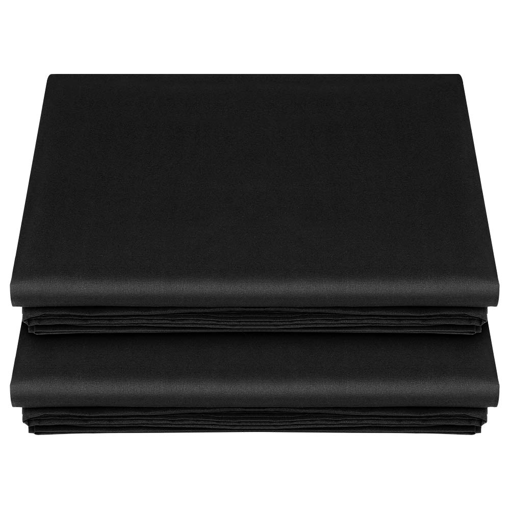 Drap plat lit double infroissable en microfibre douce lot de 2 Lirex
