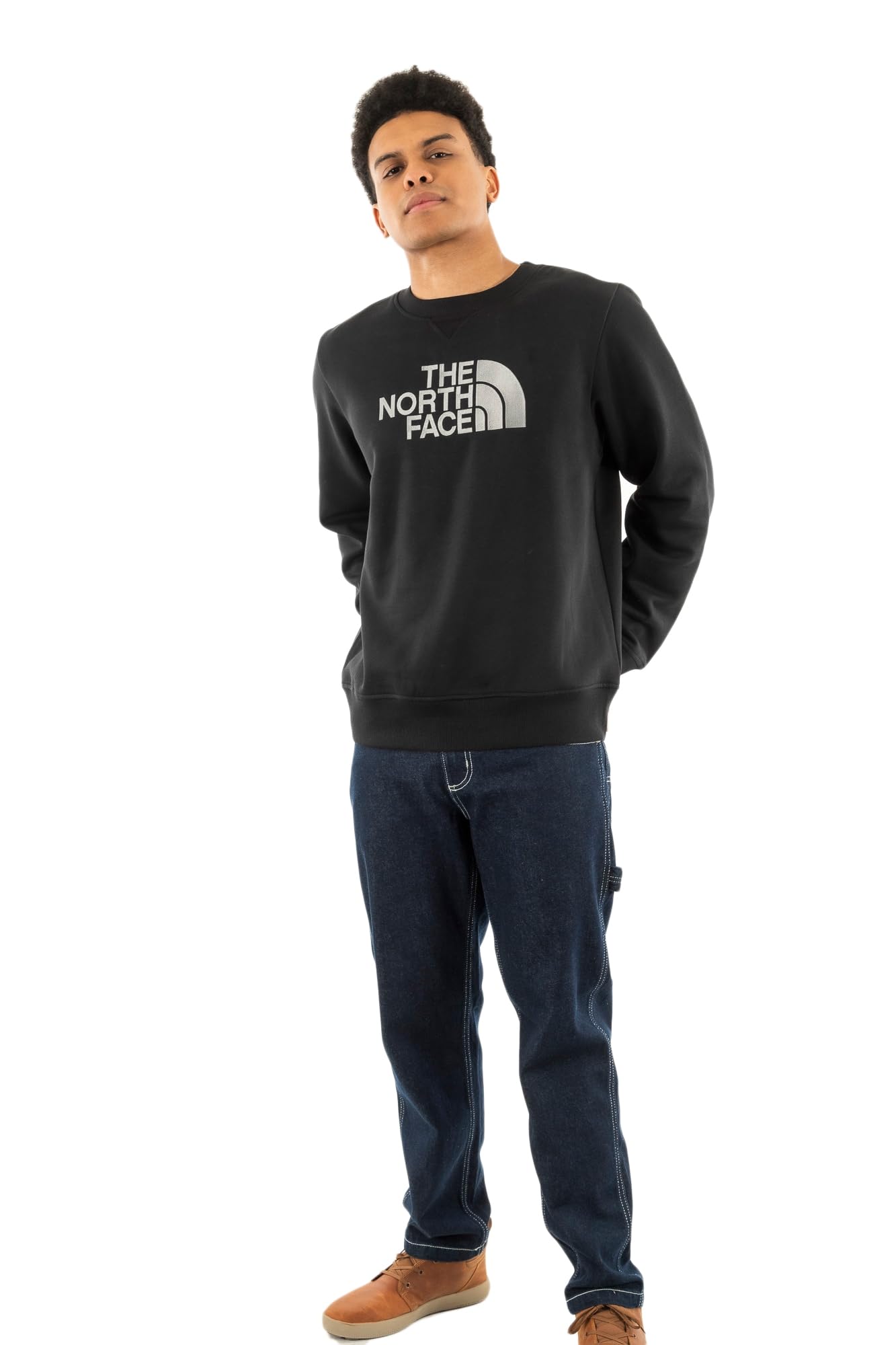 The North Face Men's Drew Peak Crew Sweatshirt, Tnf Black, XS