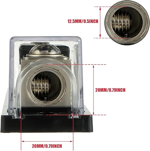 Miniatura 10 de BOJACK Soporte de fusible ANL calibre 024 AWG en línea con fusible de 300 amperios