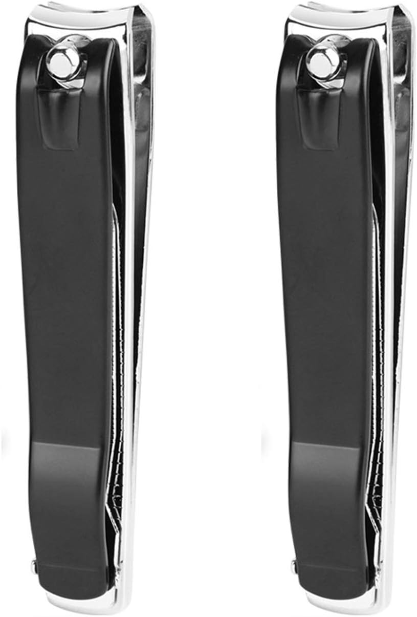 ICEYLI Large Nail Clippers Set,2 Pcs Premium Stainless Steel Fingernail & Toenail Clippers Curved Blade with Sharp and Sturdy Blade