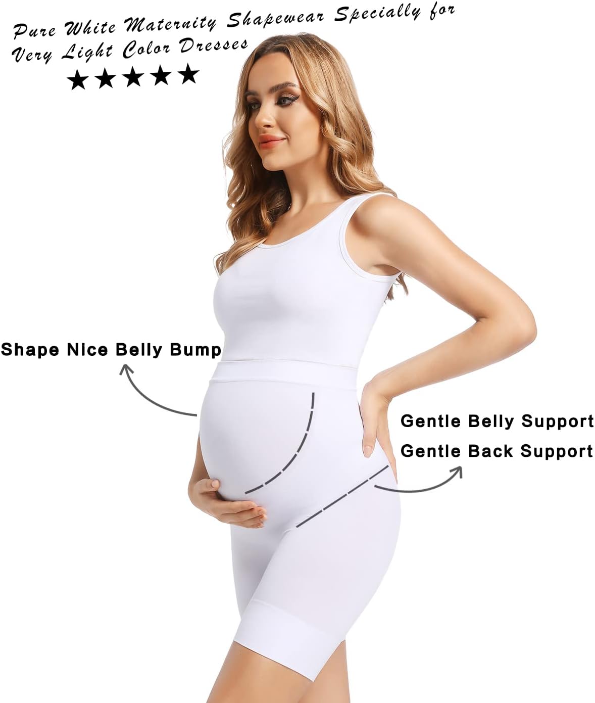 Seamless Maternity Shapewear, Prevent Thigh Chaffing, Pregnancy Belly Support, S-5XL - Image 2