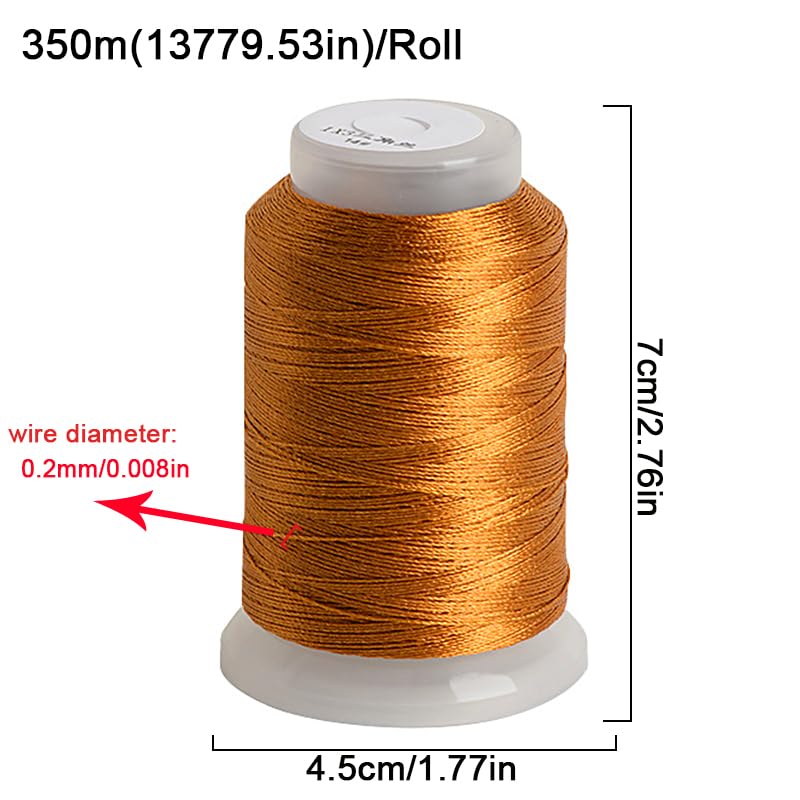 Hilo de bordado Ice Silk, 350 m por bobina, grosor 0.2 mm, para costura y pulseras, cordón trenzado de nailon miniatura 2