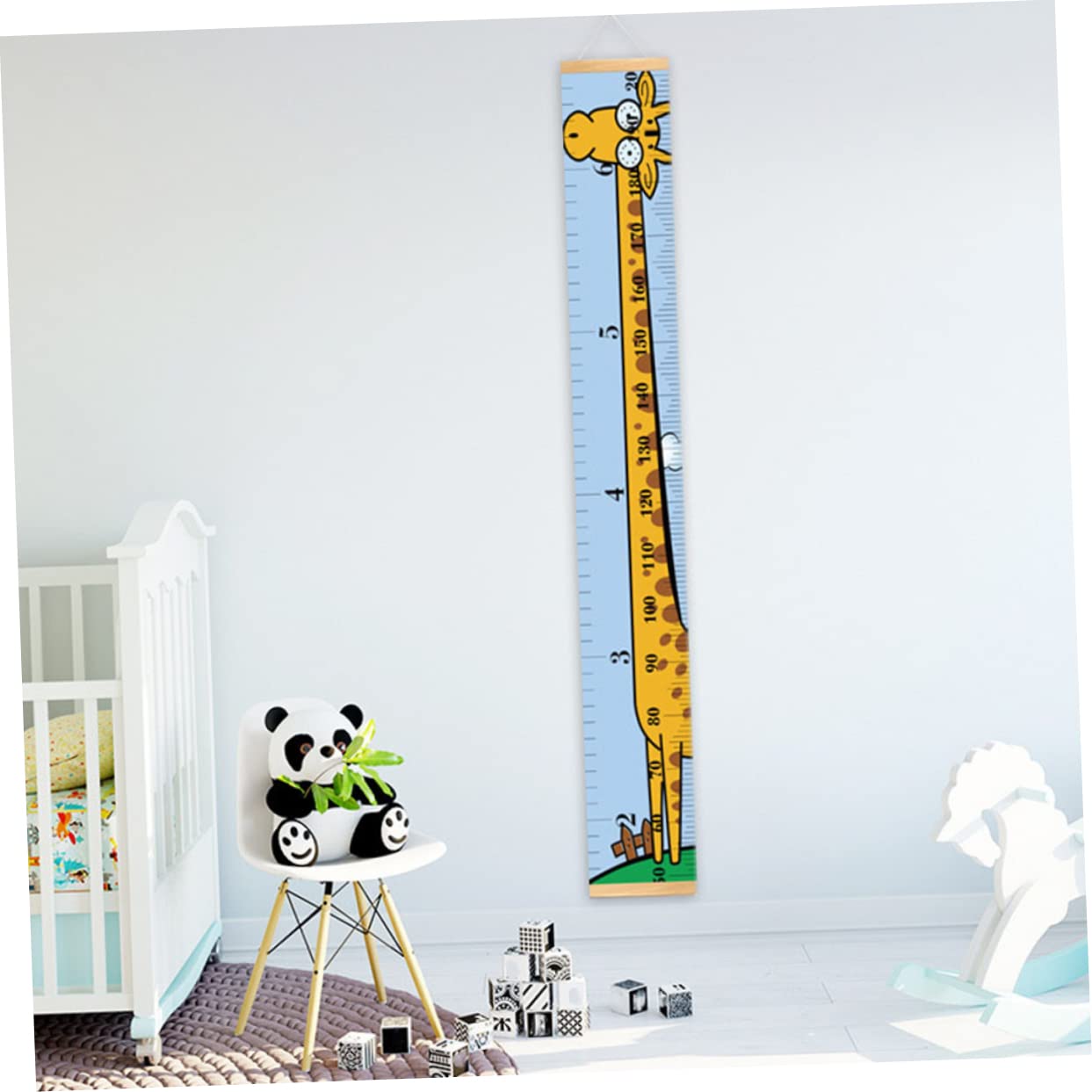 SHOWERORO Height Sticker Growth Chart for Kids Wall Hanging Measurement Ruler Canvas Nursery Height Tracker 59.05 X 7.87 Inches