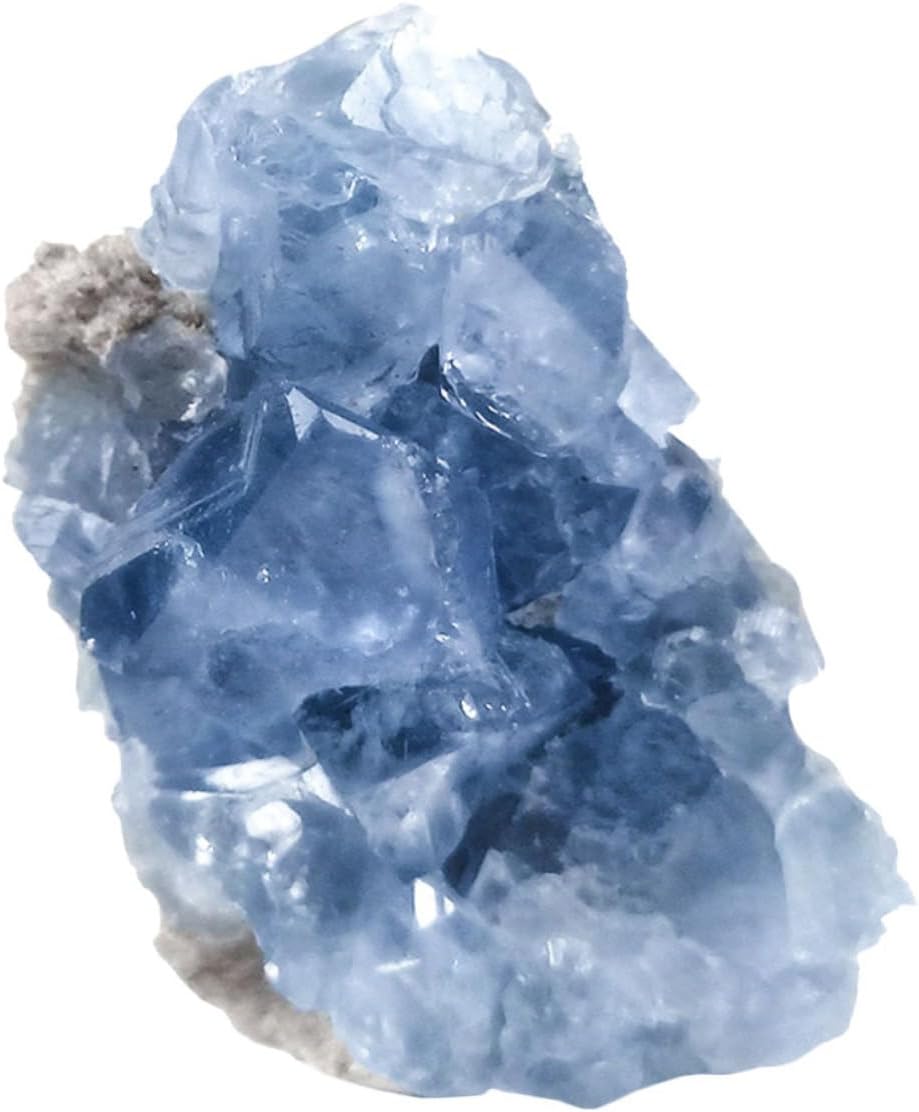 1pc Natural Celestite Decorative Crystal for Jewelry Making Unique Natural Ore Ornament Random Shape for Home Decoration and Collectors