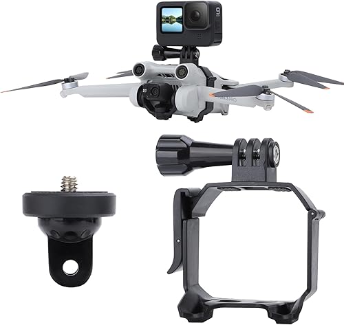 Mini 3 Pro Adaptador Mount Bundle para DJI Mini 3 Pro Drone Action 2 para Gopro Hero 10/9/8 Insta360 Go 3/2/1 Cámaras Soporte Extendido Accesorios