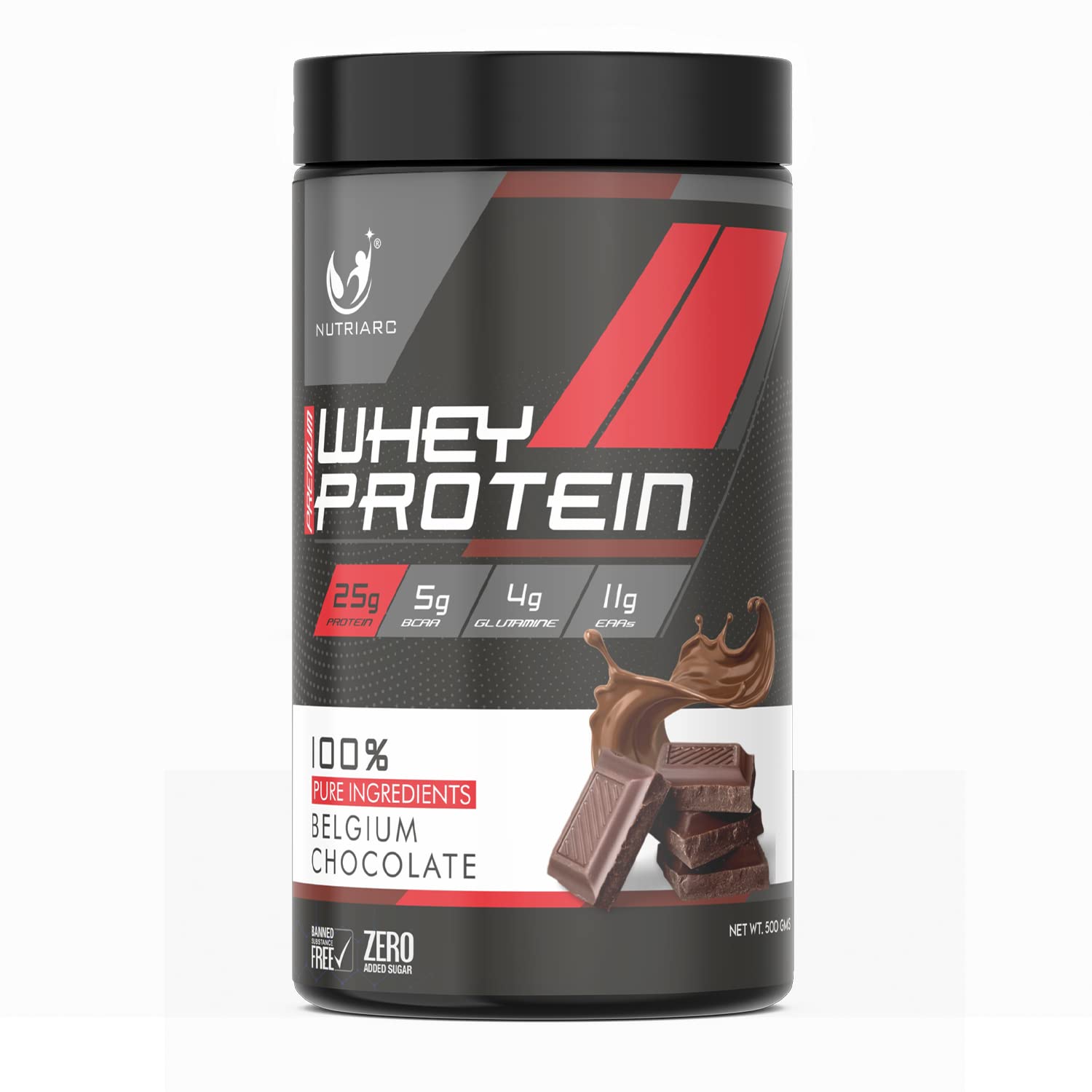 Nutriarc Premium Whey Protein 500gm (Belgium Chocolate) 100 Whey