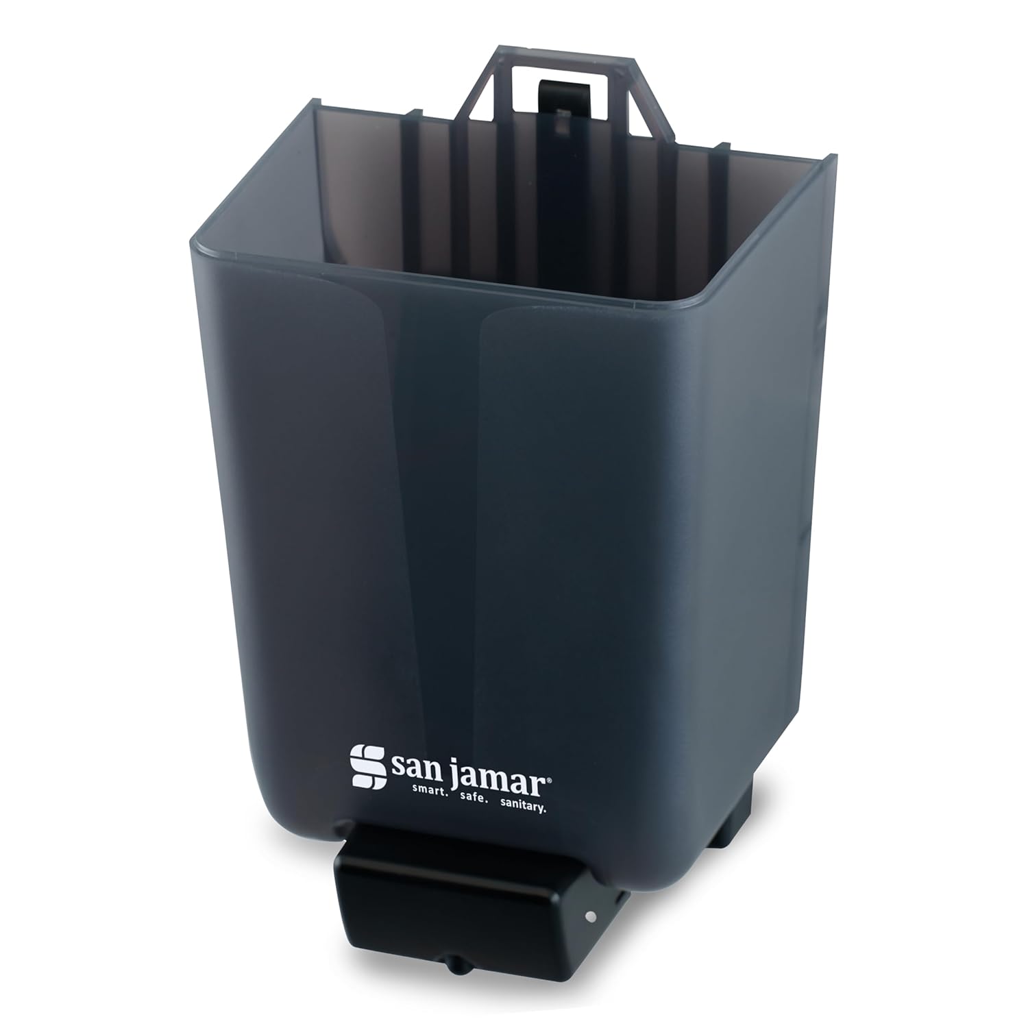 San Jamar Classic Plastic Manual Soap Dispenser, Hand Sanitizer Dispenser, Lotion Dispenser with Universal Compatibility for Home, Bathroom, Kitchen, Restooms, Restaurants, 46 Ounces, Black Pearl