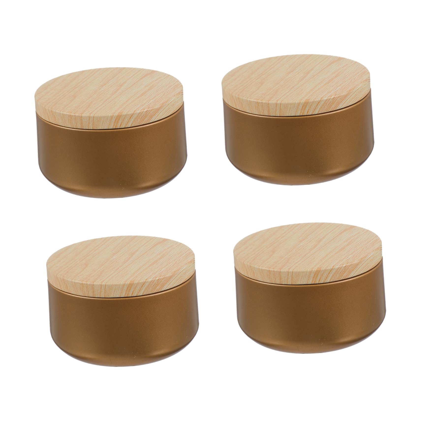 PERSELOSO 4Pcs Tinplate Candle Cans with Lids Travel Storage Containers for DIY Scented Candles Present Boxes for Parties and Special Occasions