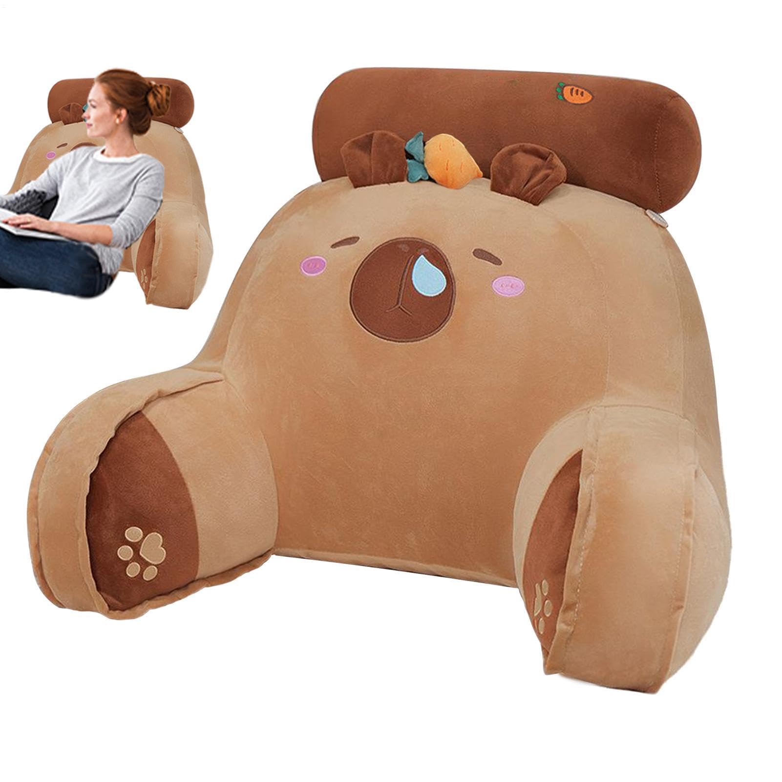 Coussin de canapé confortable capybara pour lire et se détendre au lit