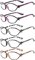 Vista 24 de OWL Readers - Paquete de 5 lentes de lectura elegantes para mujer con hermosos patrones para mujer, bisagra de resorte de lujo, aspecto elegante