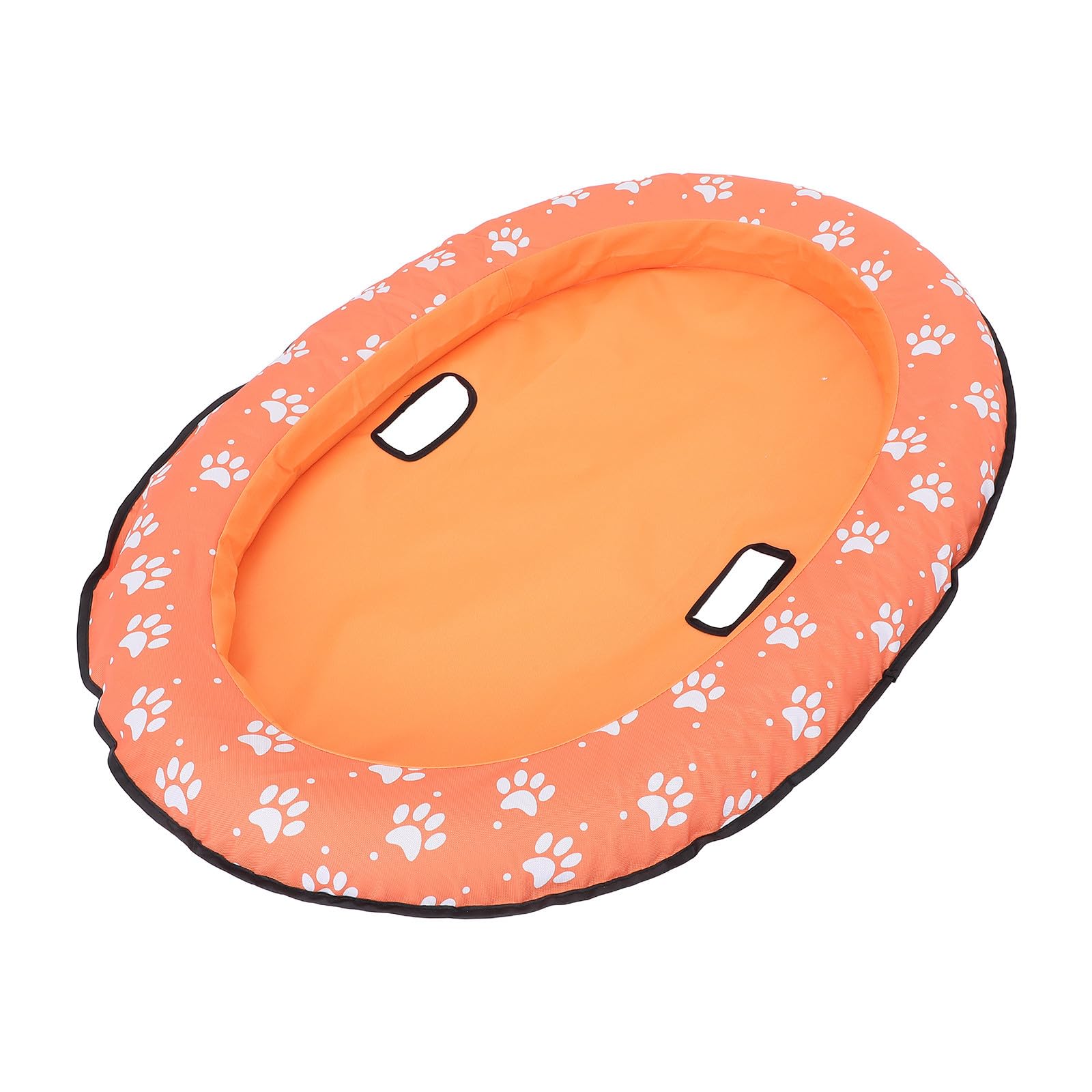Kleine Hunde-Pool-Schwimmmatte - 96 x 65 cm aufblasbare Hunde-Schwimminsel für Pool - Sommer-Schwimmmatte, Schwimmspielzeug für Strand, See, Fluss (Orange)