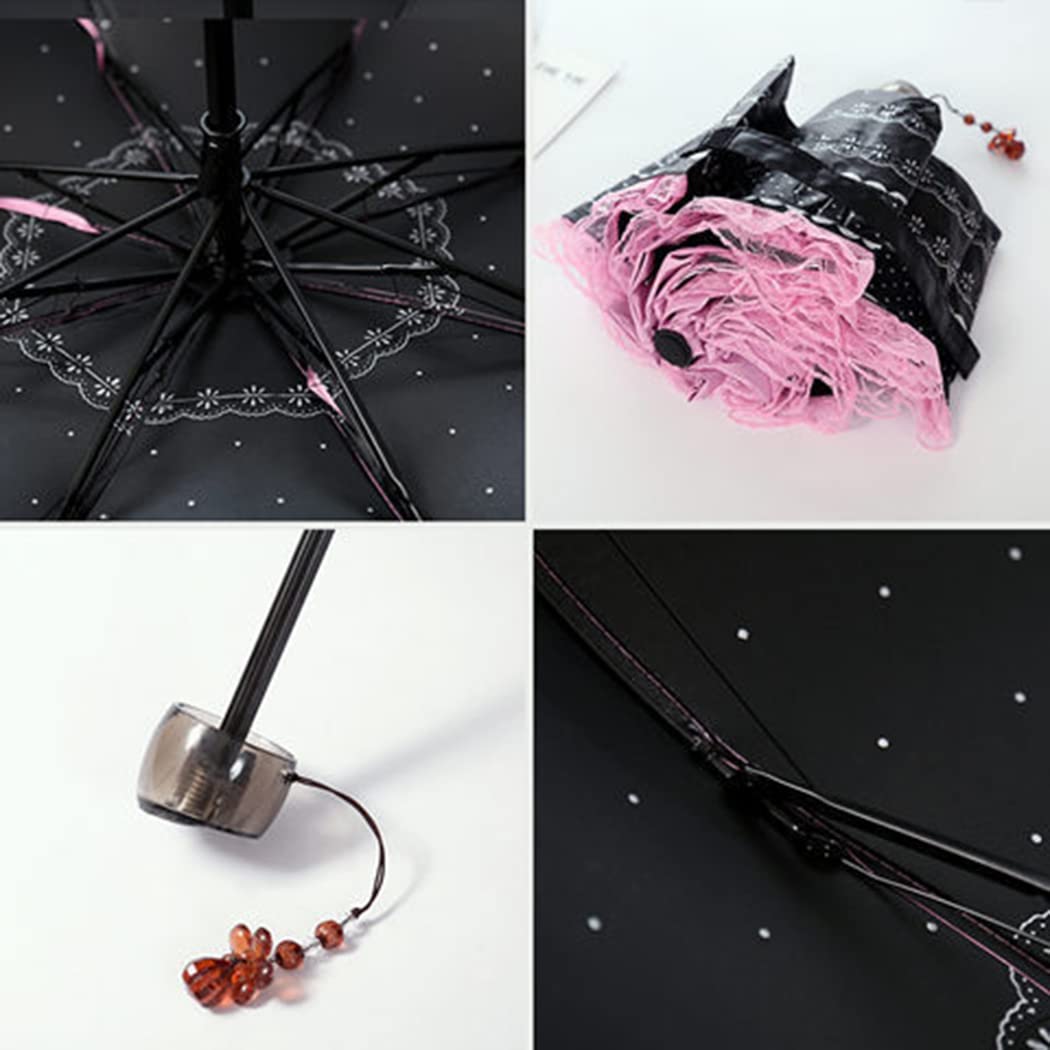 koronkowy parasol, Parasol damski Damski parasol przeciwsłoneczny i deszczowy Koronkowy parasol ślubny dla nowożeńców Parasolka przeciwsłoneczna