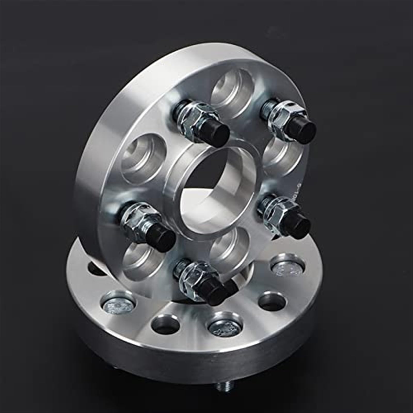 2 sztuki 15/20/25/30/35/40 aluminiowe adaptery dystansowe kół PCD 5x114.3CB 67.1, pasujące do Jeepa, PATRIOT Compass Dystanse kół dla stabilności pojazdu(Black 15MM SILVER SPACERS)