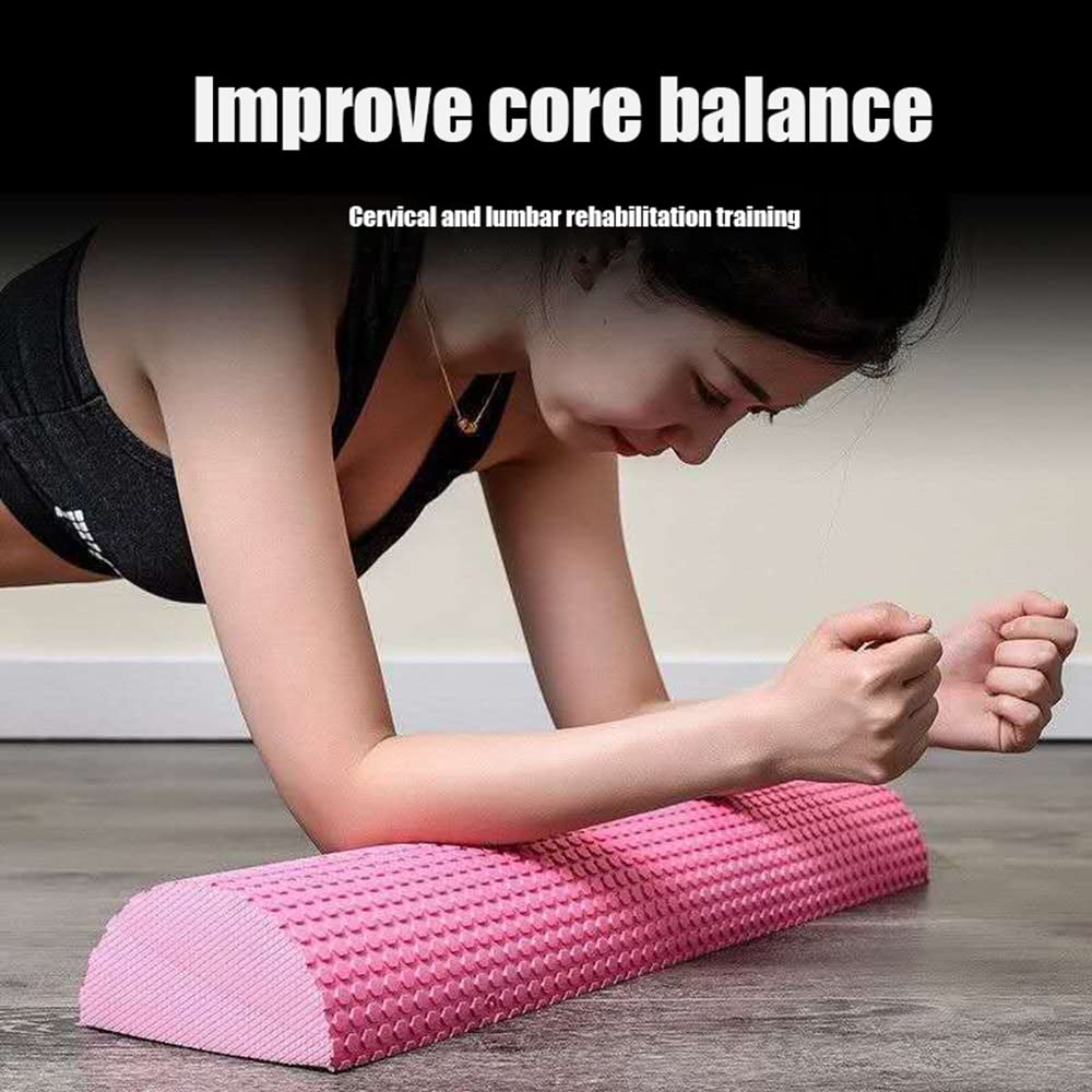 Rullo Semicircolare in Schiuma Eva per Yoga Pilates Attrezzature per Il Fitness Balance Pad Blocchi Yoga con Massaggio A Virgola Mobile