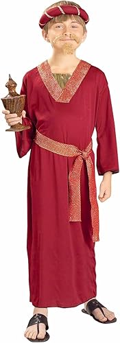 Rubies Biblical Times - Disfraz infantil de Wiseman borgoña, mediano, rojo para fiestas temáticas y Halloween
