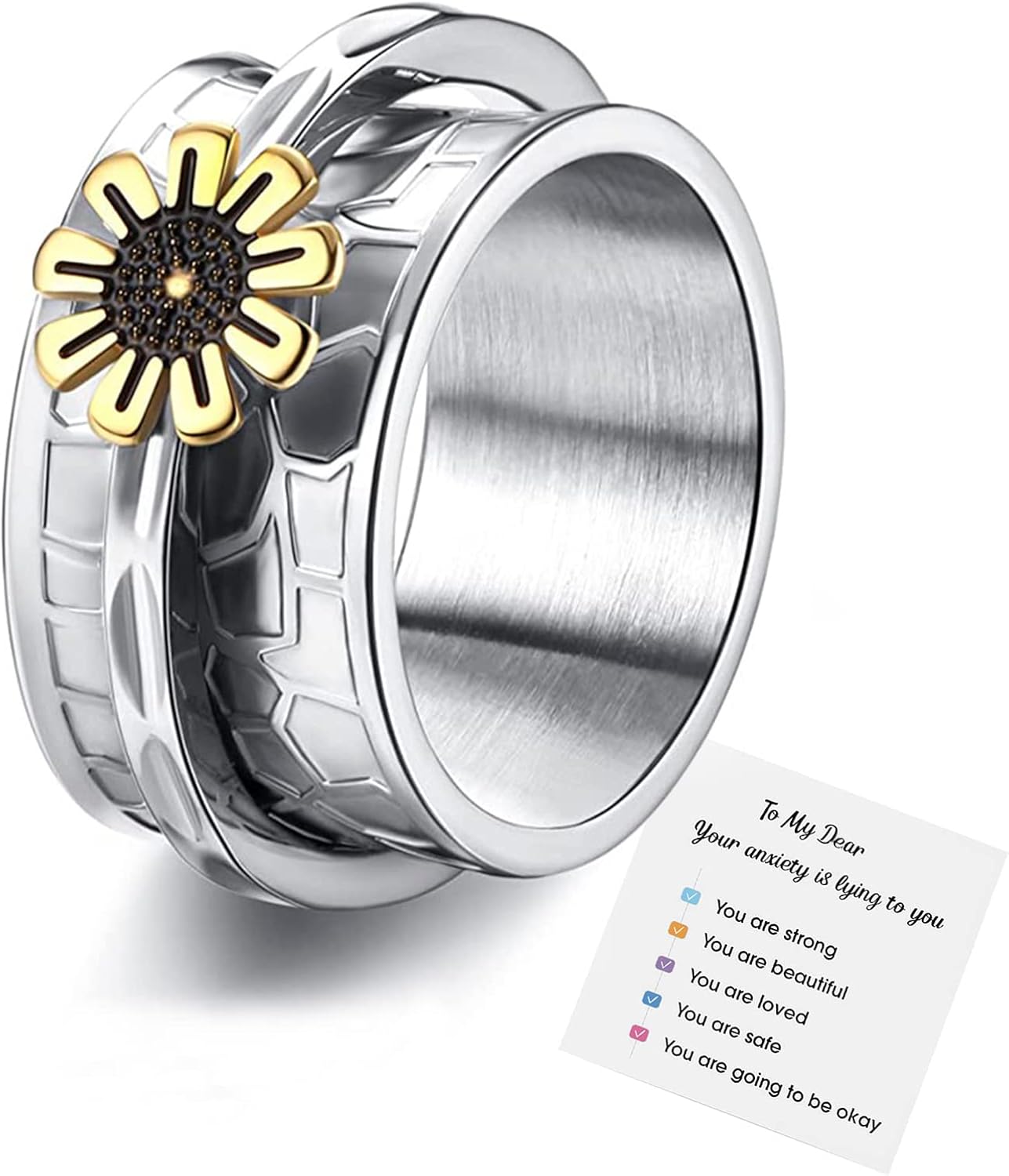 Yumikoo DOOM Anel De Máscara Dourada Para Homens – Anel De