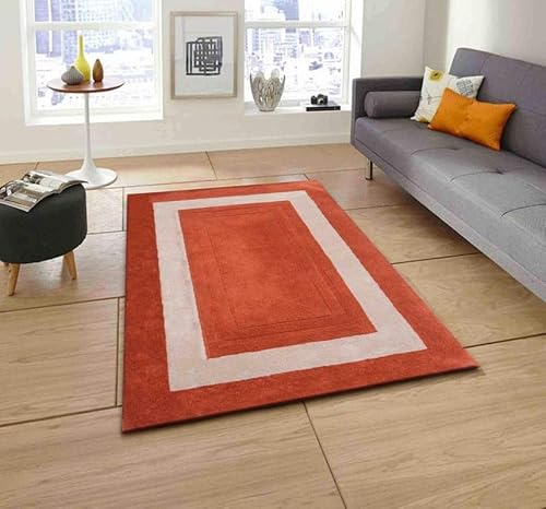 WovenRug Wonders Hand Tufted Solid Rugs 100% Wool, for Bedroom