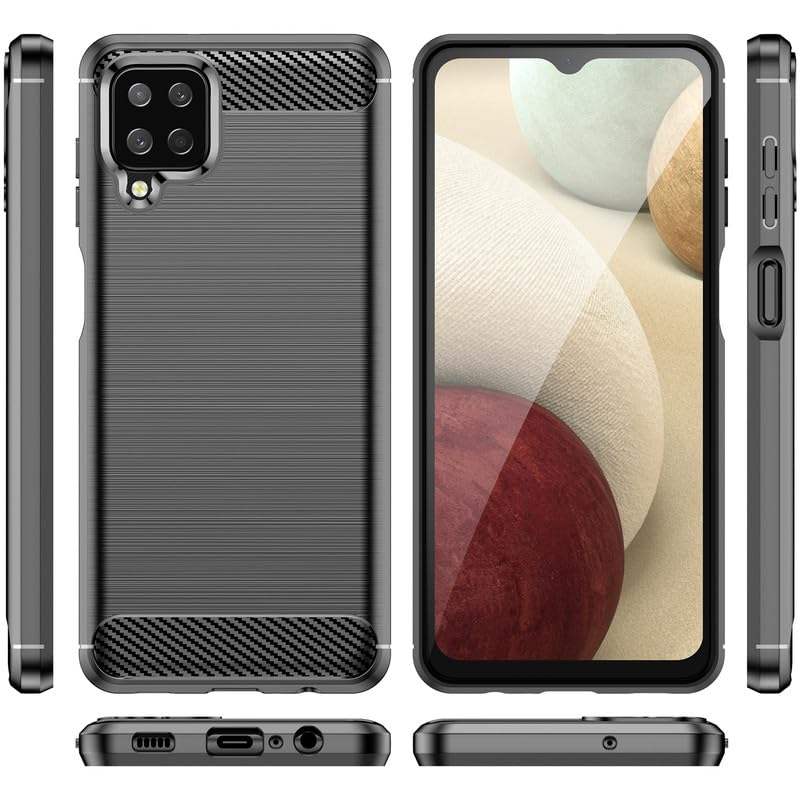 Image of Basic Case for Samsung Galaxy A12 / M12 / F12 (Carbon Fibre Black)