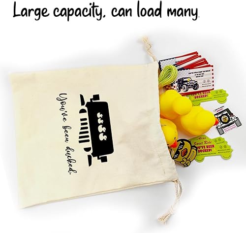 Miniatura 4 de LANBAIHE You've Been Ducked  Bolsa de goma con cordón de pato  Bolsa de pato de pato  Bolsa de pato de goma reutilizable  14.6 x 11.8 pulgadas  Gran