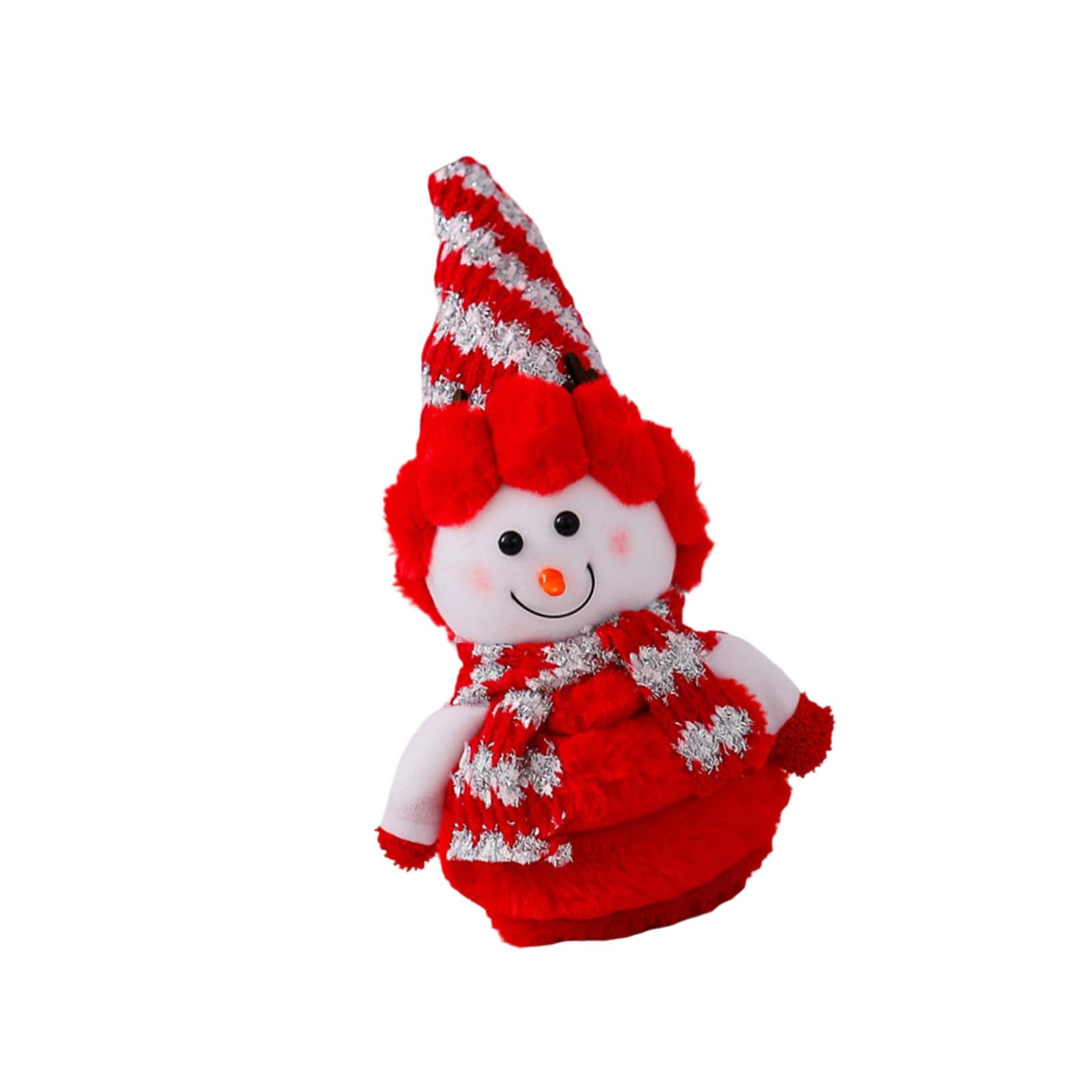 Decoración de muñeco de nieve de Navidad con algodón duradero para el hogar, oficina, vacaciones, fiesta, festival, festival, muñeco de nieve, adorno de peluche para fiestas de invierno, material de