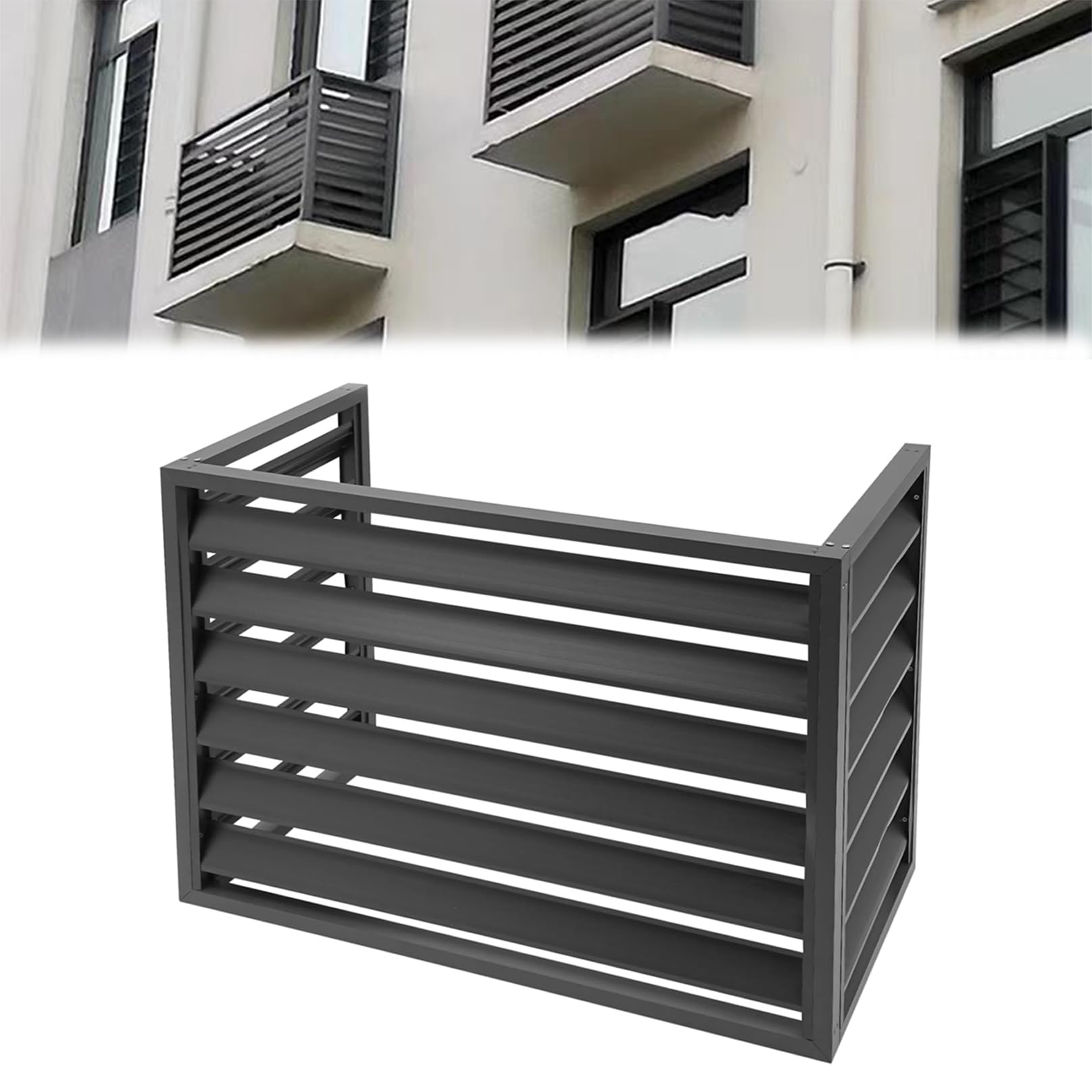 Coperture Per Climatizzatori Centrali Unità Esterne, Copertura in Alluminio, Griglia Decorativa Dell'otturatore, Dissipazione, Recinzione For La Privacy Della Lega di Alluminio 120×150×70(5P)