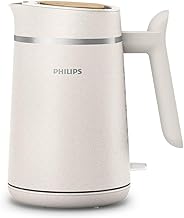 Philips Kettle - Eco Conscious Edition, 1.7L, Luminous Indicator, Swivel Base, Designed with Biological Plastics, Matte Silk White (HD9365/10)