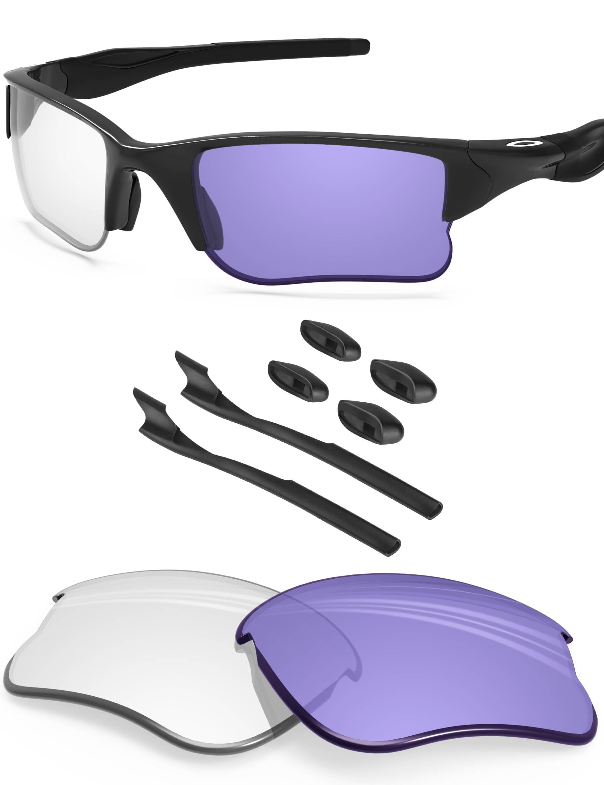 BLAZERBUCK Replacement Lenses &amp; Sock Kit for Oakley Half Jacket 2.0 XL OO9154 Sunglass