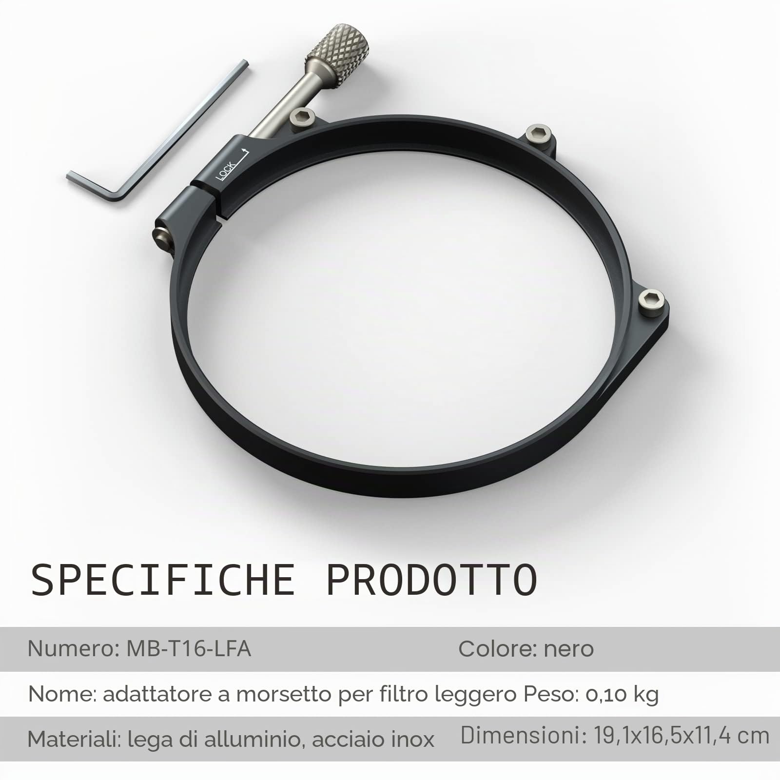 Tilta - Adattatore a morsetto per filtro leggero, compatibile con Tilta Mirage Matte Box Modulo ND variabile MB-T16-LFA