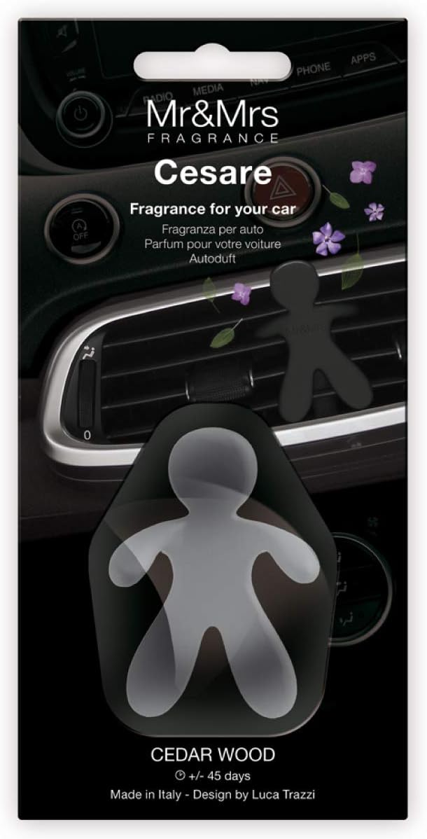Mr. & Mrs. JoyFragrance Black Cedar Wood Car Air Freshener