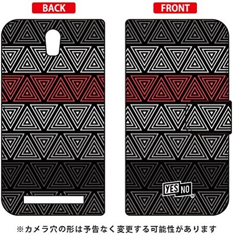 Yesno Flip Smartphone Case, Triangle Black/for Priori 3S LTE FTJ152B/MVNO Smartphone (SIM Free Device) MFT52B-IJTC-401-N294 MFT52B-IJTC-401-N294