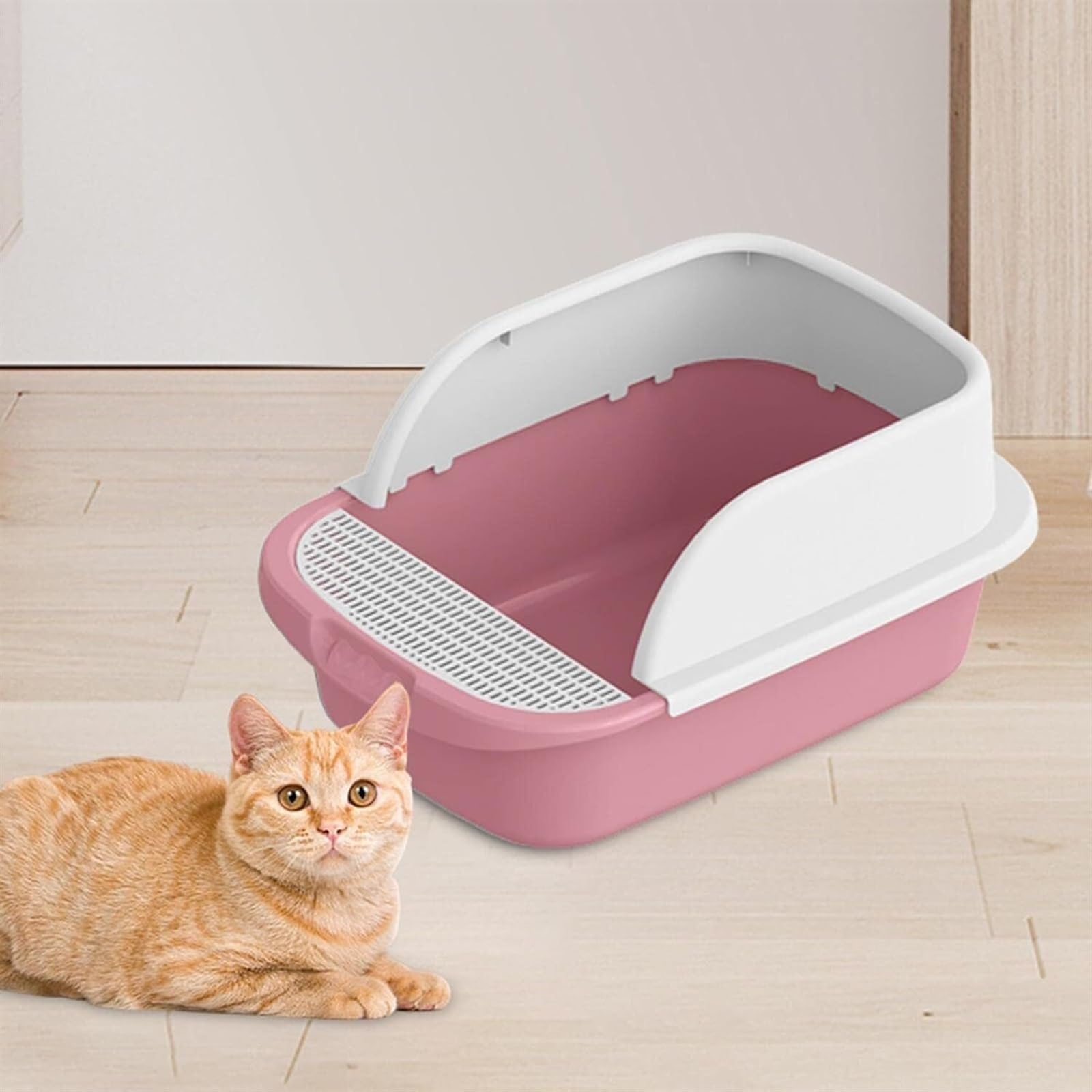 Arenero Gato Caja De Arena Para Gatos Caja De Arena Para Gatos, Contenedor, Inodoro Para Gatos Con Pala, Bandeja De Arena Para Mascotas, Para Gatos Medianos Y Grandes, Conejo Accesorios Para Gatos(Gre