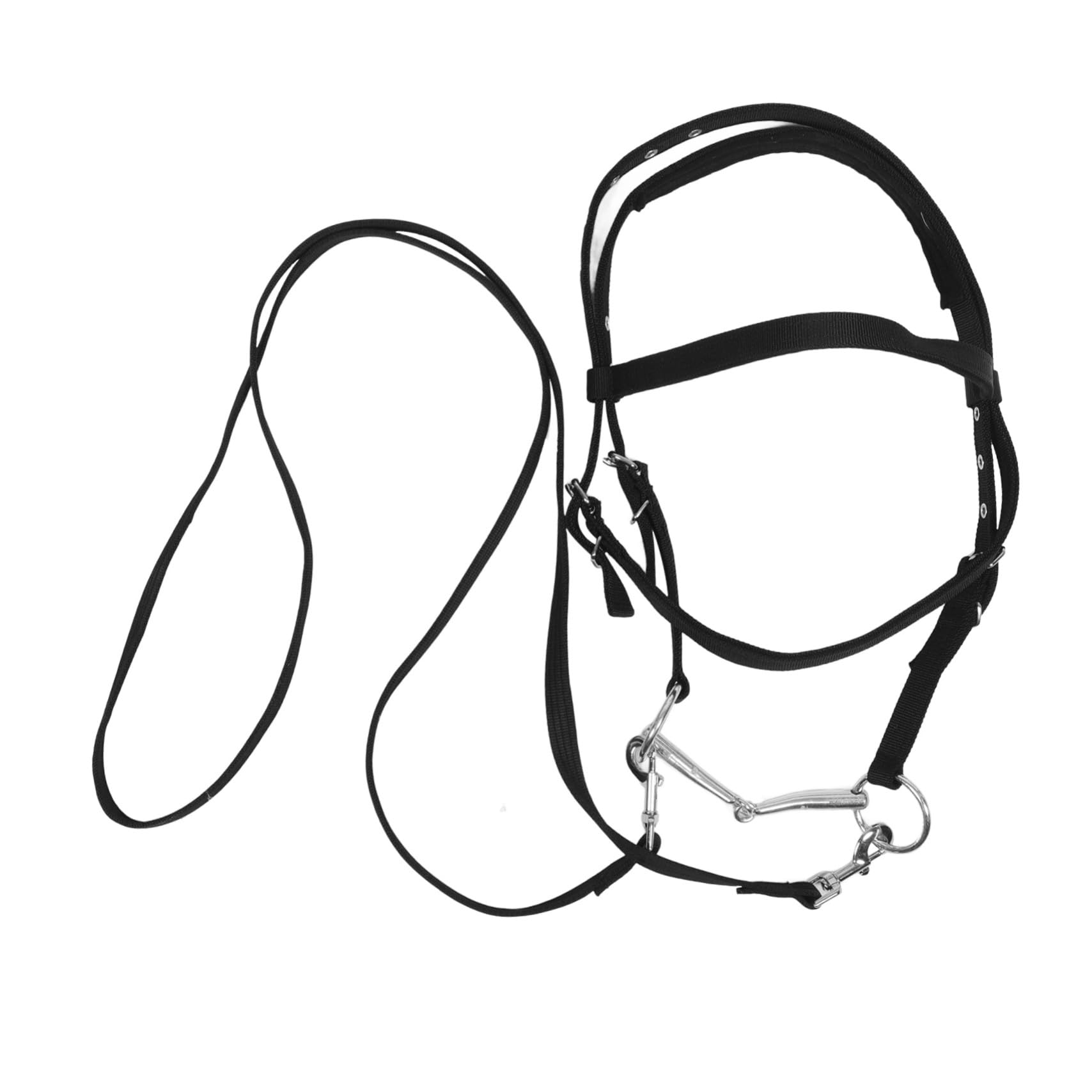 Cavezza in Nylon per Cavalli Giovani e Piccoli Design Ergonomico per Esperienza di Equitazione Sicura, Colore Nero, per Addestramento e Monta