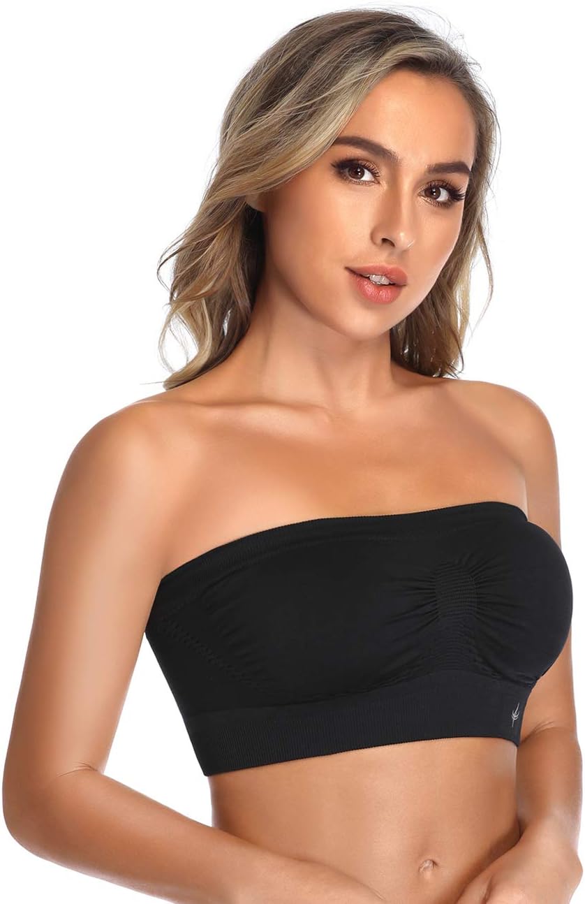 Strapless Comfort Wireless Bra with Slip Silicone Bandeau Bralette Tube Top - Image 4