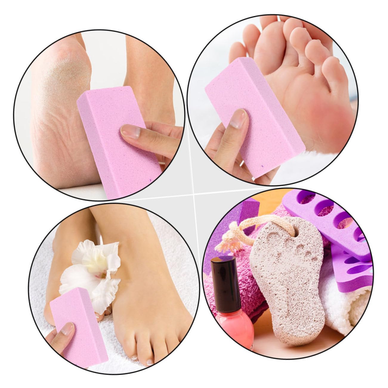 Healeved 45pezzi Pietre Per Pedicure Pu Colorate Rimozione Della Morta Strumenti Per La Dei Piedi Massaggio e Scrub Per Talloni Screpolati e Secca
