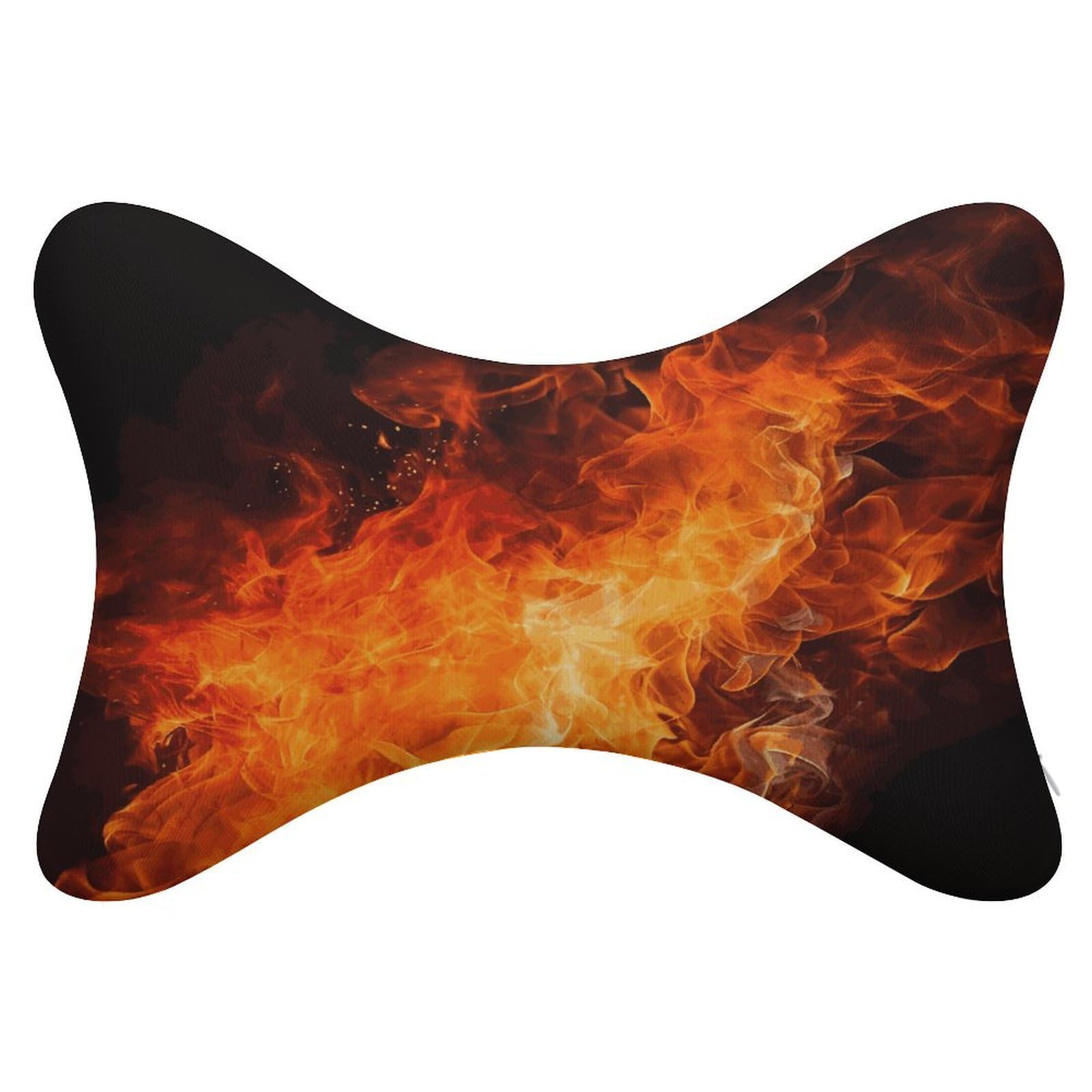 FekiLoot Roaring Flame Car Headrest Set of 2,Softness Memory Foam Car Neck Pillow with Breathable Removable Cover Car Neck Support Pillow Ergonomic for Driving, Office