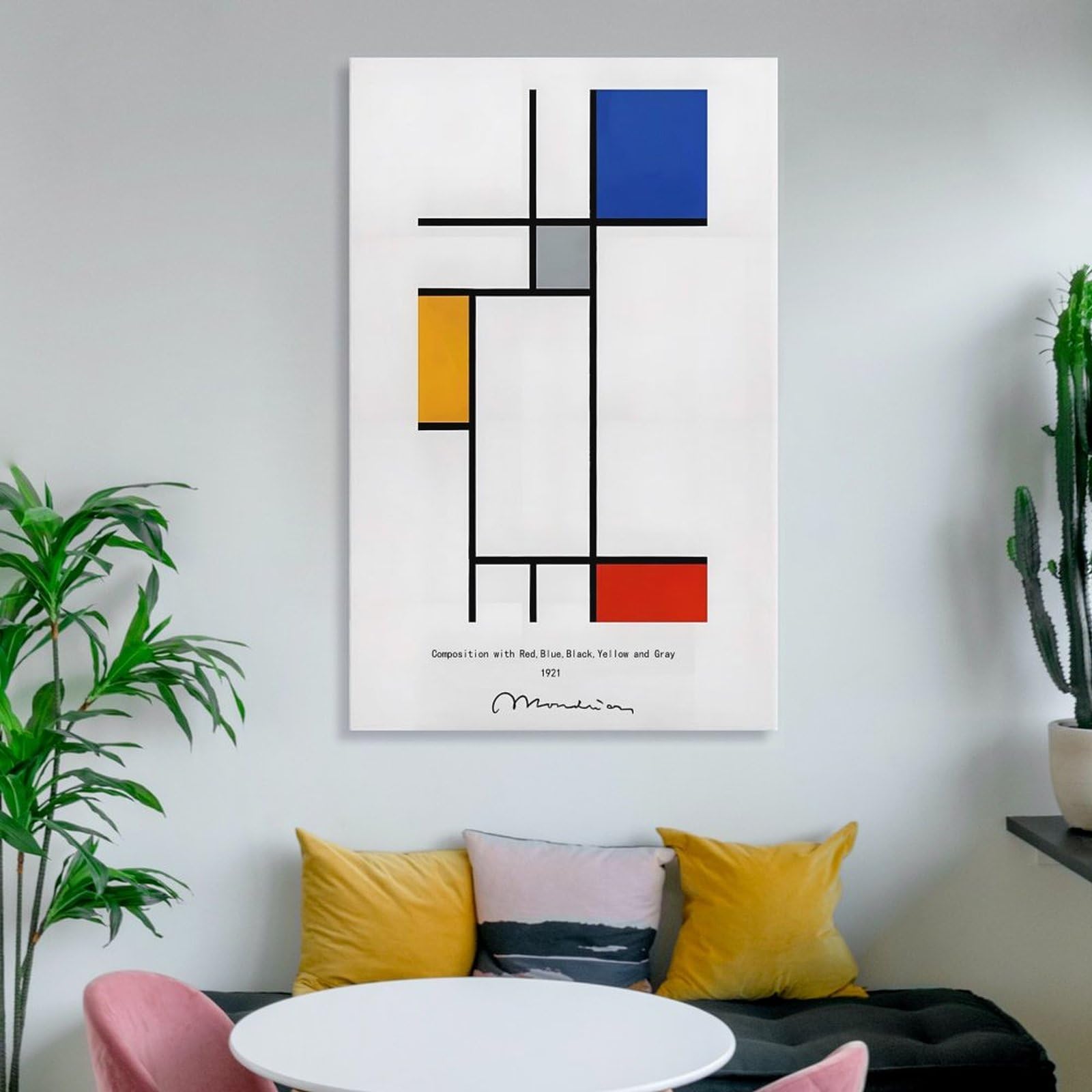 Amazon.co.jp: Piet Mondrianピート・モンドリアン絵画壁のアート 