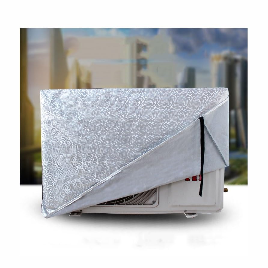 Housse de protection pour climatiseur extérieur gris 88x58x35 cm