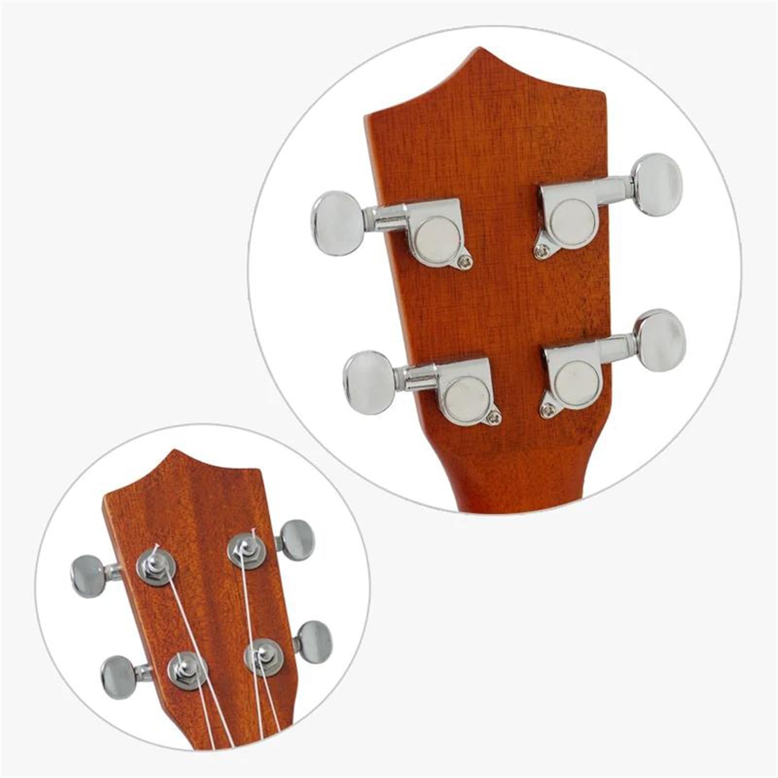 Ukulele Strumento Musicale Ukulele Da Concerto Ukulele Risonatore Con Corpo In Ottone Cromato E Finitura Lucida Con Custodia Rigida