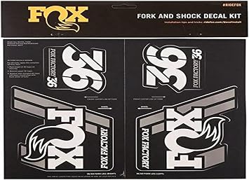 Fox Racing Shox Heritage Fork and Shock Decal Kit Silver, One Size | cycling-equipment