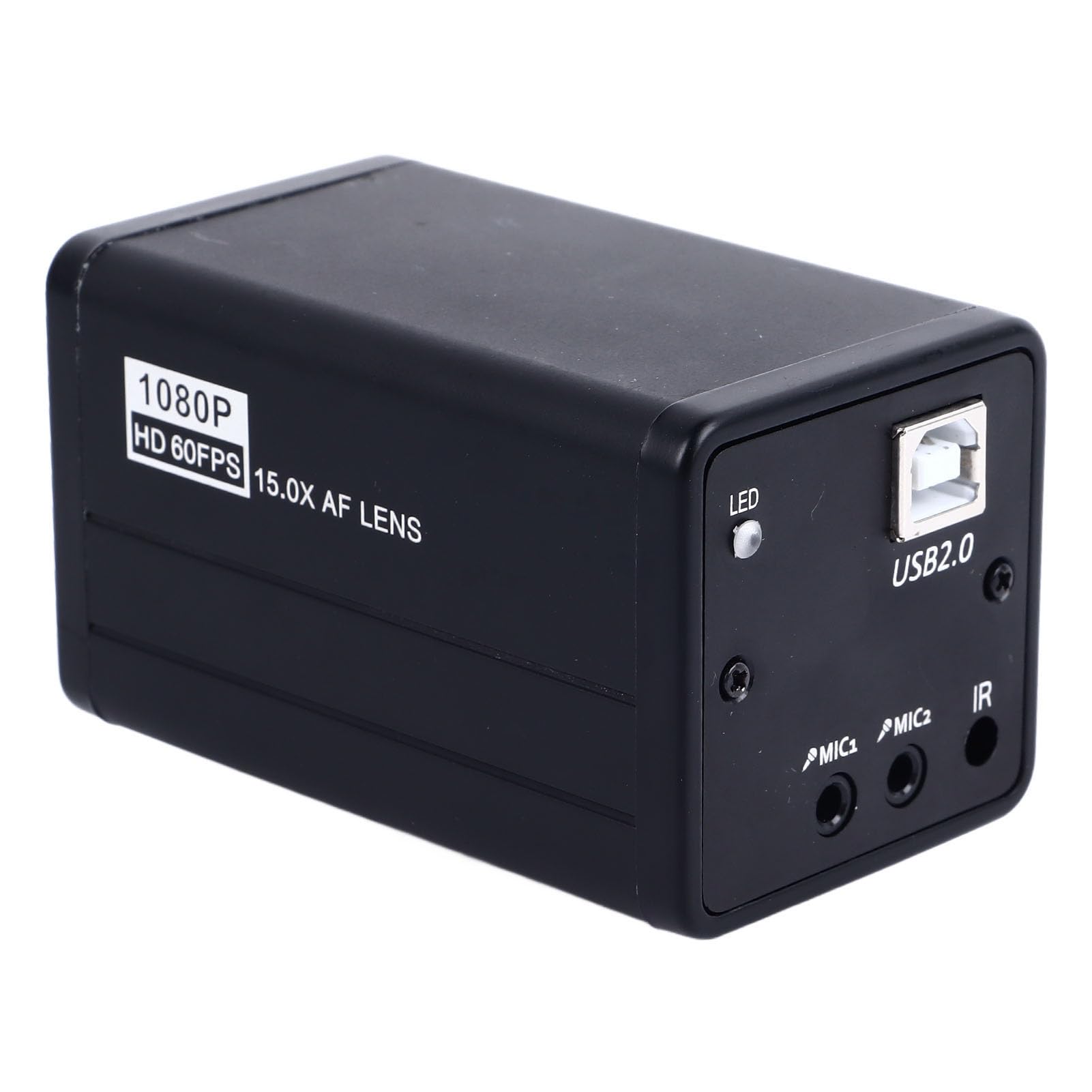 Przemysłowa Kamera z Mikroskopem Kamera Przemysłowa HD ze Stopu Aluminium 2MP 1080P 60FPS 15X Zoom Optyczny Automatyczne Ręczne Ustawianie Ostrości do Transmisji na żywo Monitorowanie