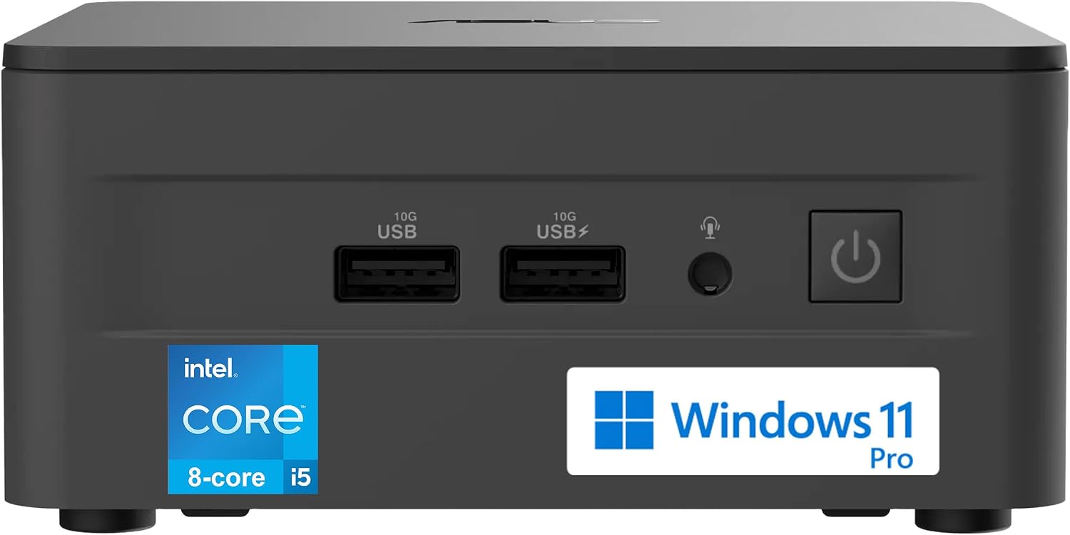 ASUS NUC 13 Pro Tall Mini Desktop Computer, 8-core Intel Core i5-13420H Processor, 32GB RAM, 1TB SSD, 4X Monitor Ports (2X HDMI + 2X Thunderbolt), Wi-Fi 6E, RJ-45, Windows 11 Pro