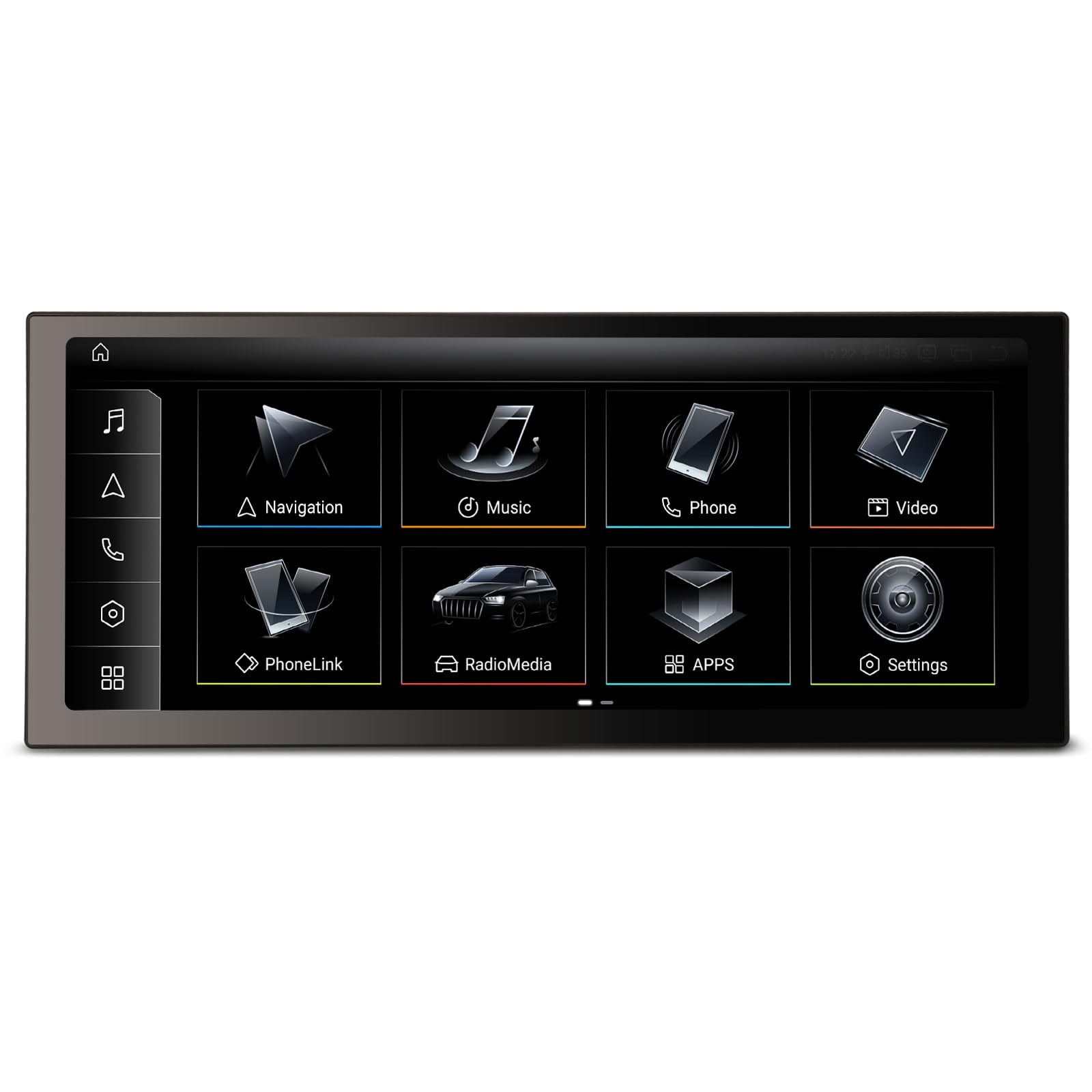 Erisin 8-Core 8GB+128GB 12,3 Pulgadas Android 14 Radio Coche Navegador GPS para Audi Q5 2009-2016 Configuración Alta Soporte Bluetooth 5.1 CarPlay Android Auto USB DSP WiFi Dab+ Canbus Pantalla IPS