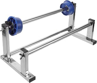 Manual Stretch Wrap Dispenser for 4-15 Inch Rolls, Metal Plastic | Desktop Packing Aid for Commercial or Home Use, Stable Handling, Smooth Winding, Wide Material Fit