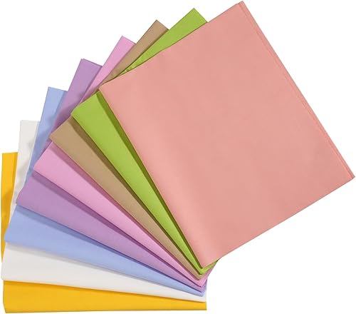 Miniatura 5 de 8 piezas lisas de tela de algodón 100% de algodón grueso, acolchados, costura hecha a mano, manualidades, retazos para coser textiles para el hogar