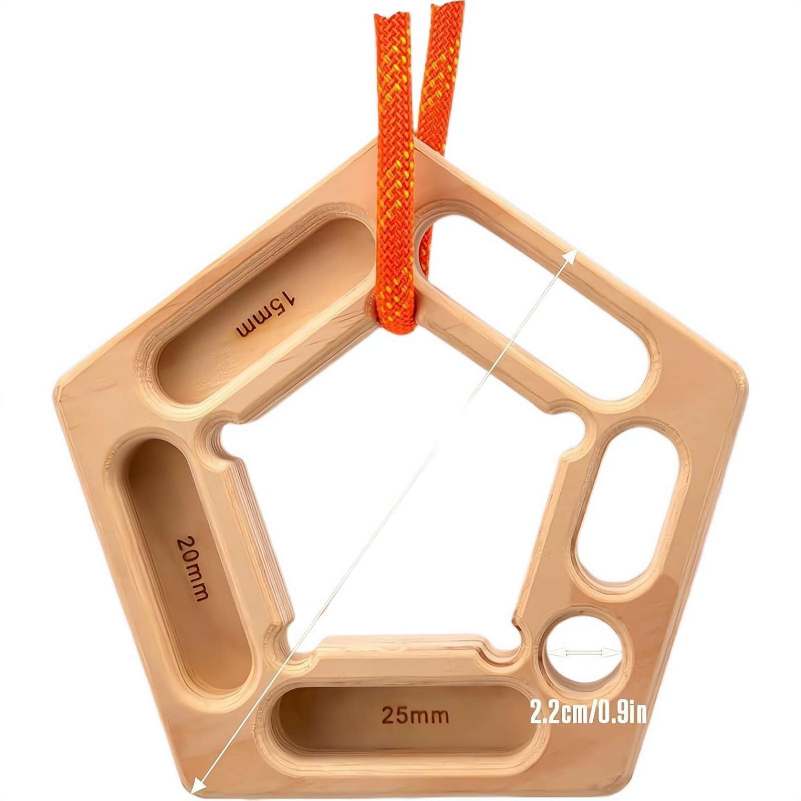 Portable Hangboard Hangboard โ Wood Climbing Training Board for Home Gym, Finger Strengthener, Pull-up Grip, Indoor Outdoor Use, Smooth Ergonomic Design (1pc)