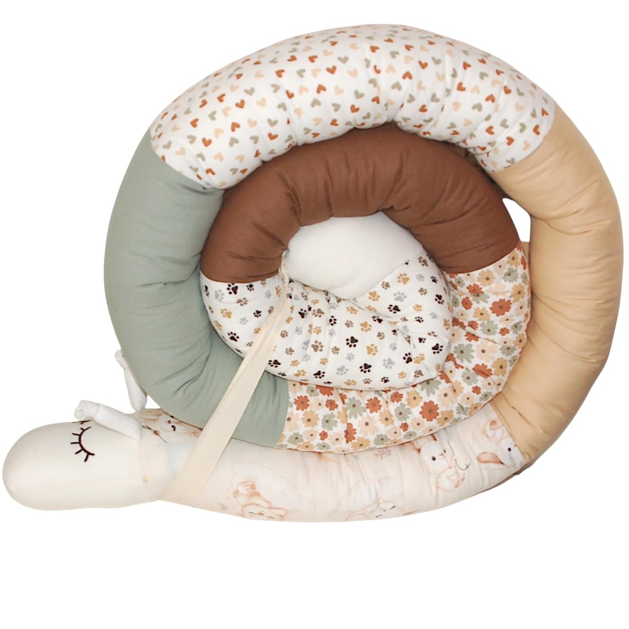 Generisch Bettschlange/Bettschnecke XXL (Motiv Fuchs/Hase/Igel) Länge 250cm ** personalisierbar**Seitenschläferkissen